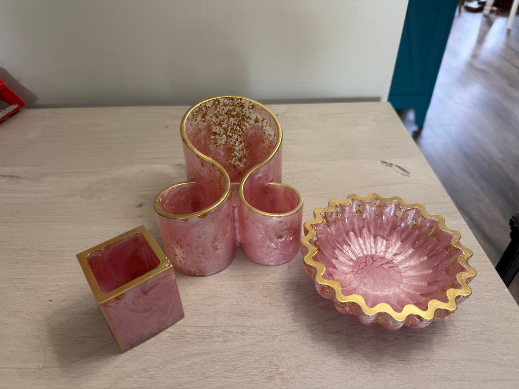 Customizable Resin Organizer Set – Desk, Vanity & Bathroom Décor