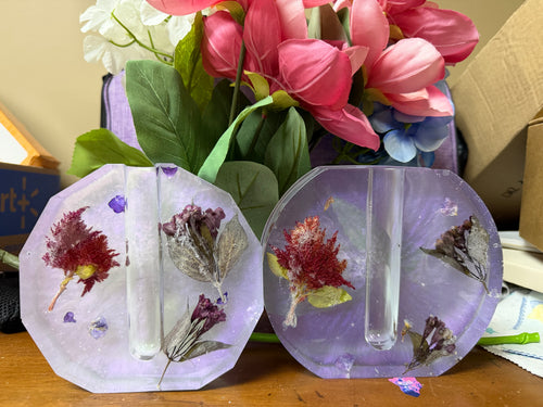 Custom Resin Tube Vase Set