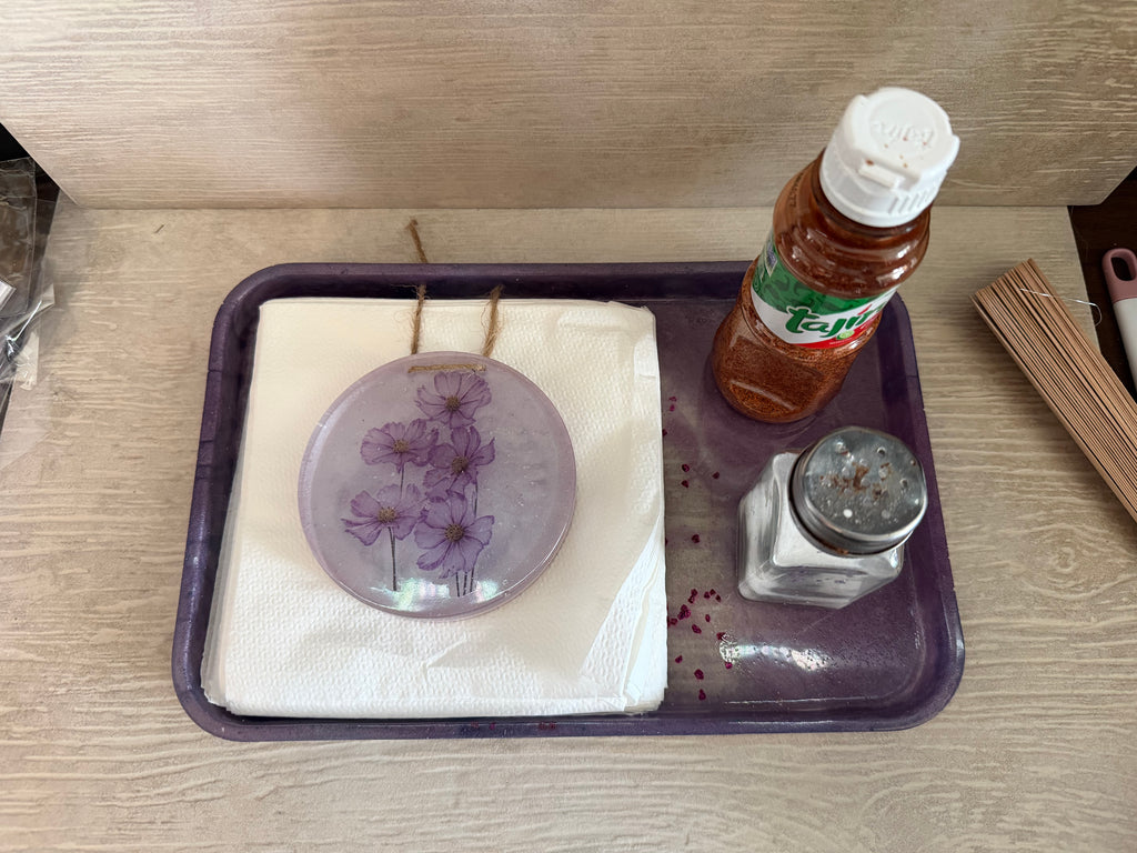 Customizable Napkin, Salt, and Pepper tray with napkin weight