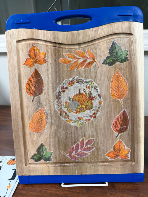Fall Decoupage Platter or Cutting Board Nov 10th 10am